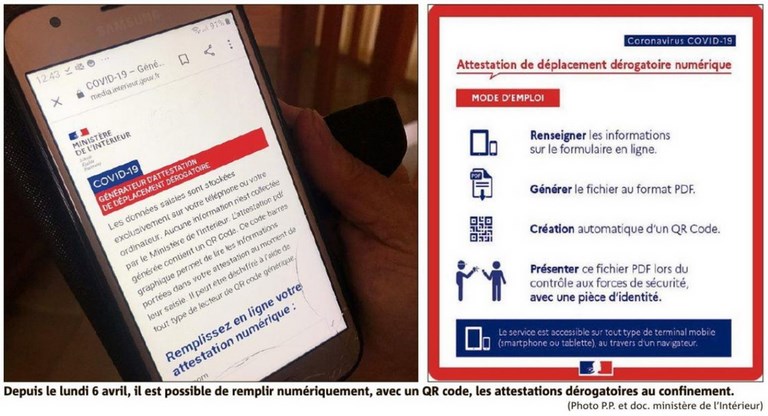 Attestation Dérogatoire Numérique COVID-19
