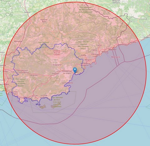 Saint-Raphaël Rayon de 100 km
