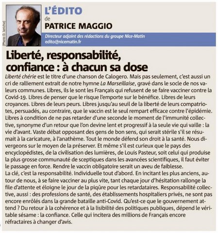 Liberté, responsabilité, confiance ...
