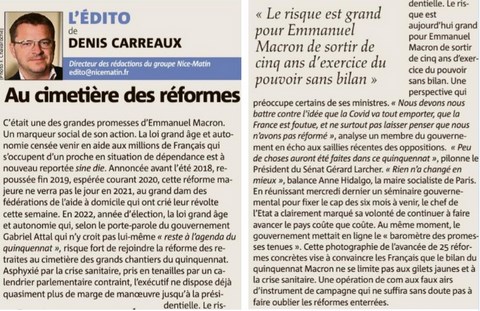 Au cimetière des réformes