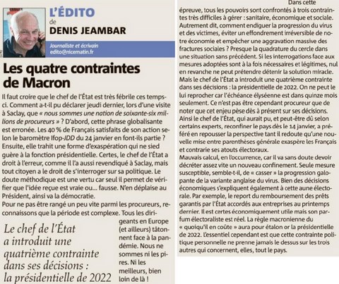 Les quatre contraintes de Macron