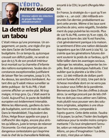 La dette n'est plus un tabou