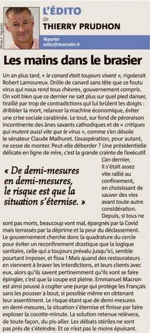Les mains dans le brasier