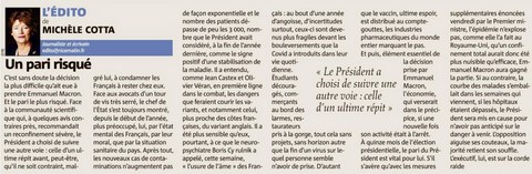 Un pari risqué