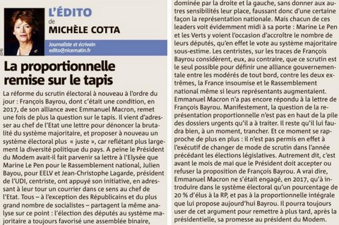 La proportionnelle ...