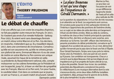 Le débat de chauffe