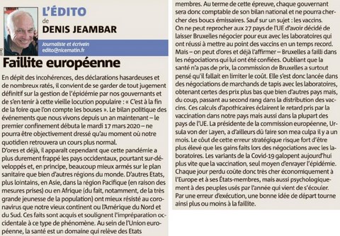 Faillite européenne