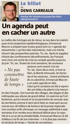 Un agenda peut en cacher un autre